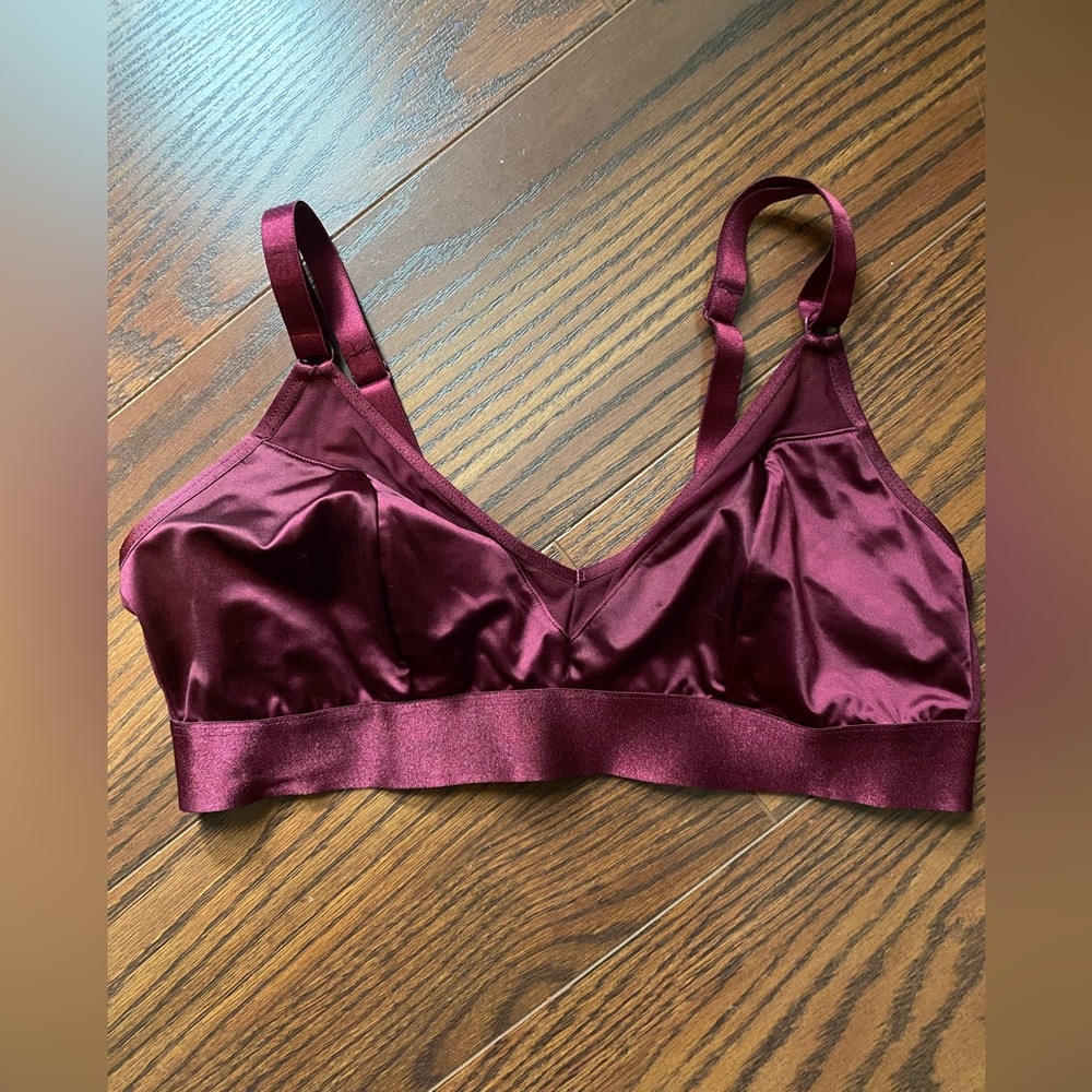 Maroon Silk Bralette